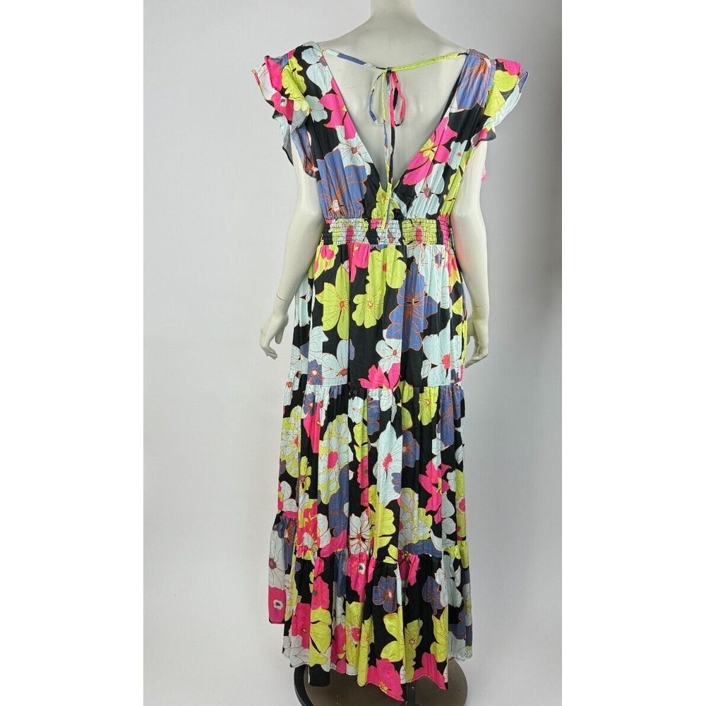 Modcloth Vamped Up Vagabond Maxi Dress Women 2X NWT‎ $119 Floral Cotton V-Neck